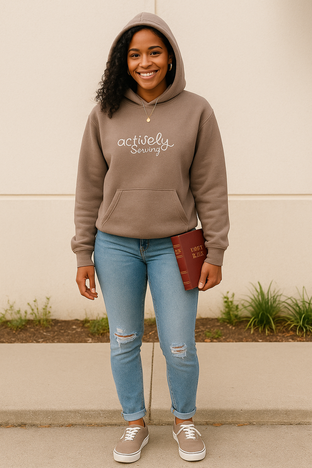 Actively Serving Embroidered Hoodie – Faith, Fashion, Devotion