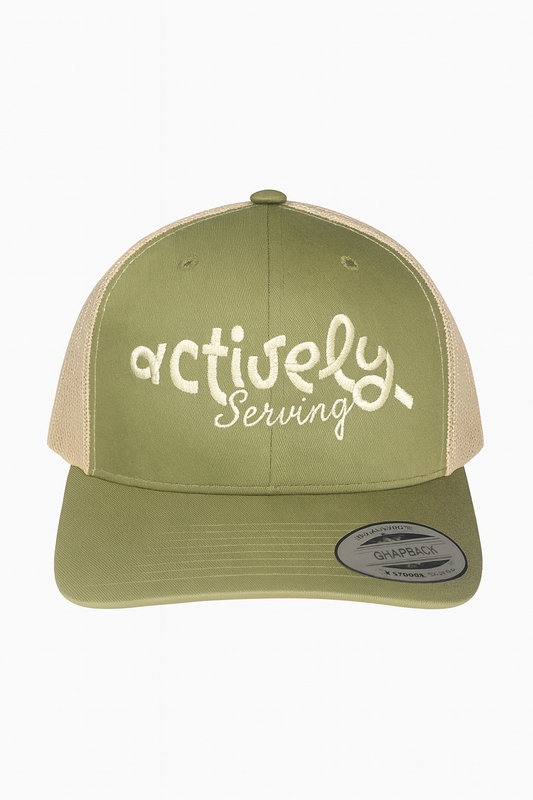 Actively Serving  Embroidered Hats Collection