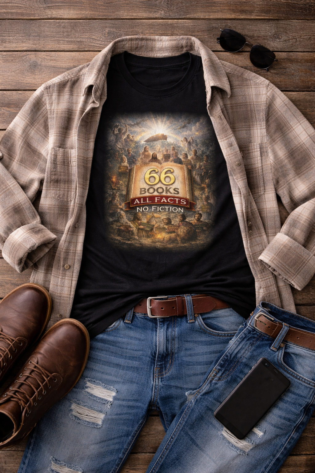 66 Books All Facts, No Fiction - Graphic tee