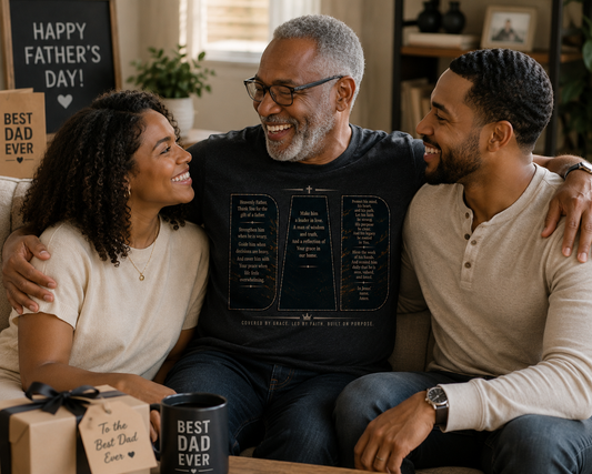 Dad Tee - Celebrate the men who lead with strength, love, wisdom, and faith. 🤎