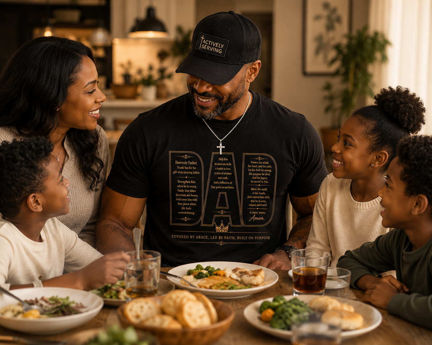 Dad Tee - Celebrate the men who lead with strength, love, wisdom, and faith. 🤎