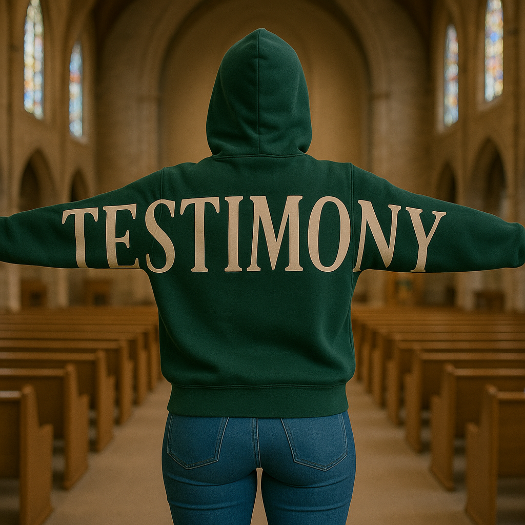 Testimony Hoodie – by Actively Serving