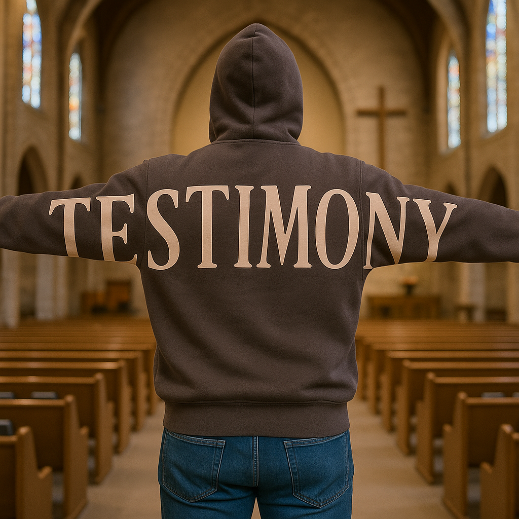 Testimony Hoodie – by Actively Serving