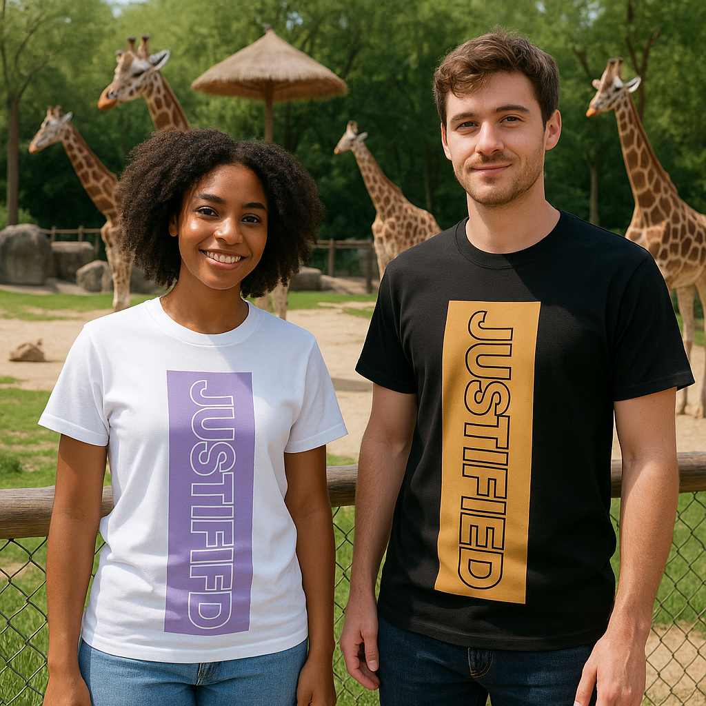 Justified by Christ Tee: Standing Bold. Living Faithfully.